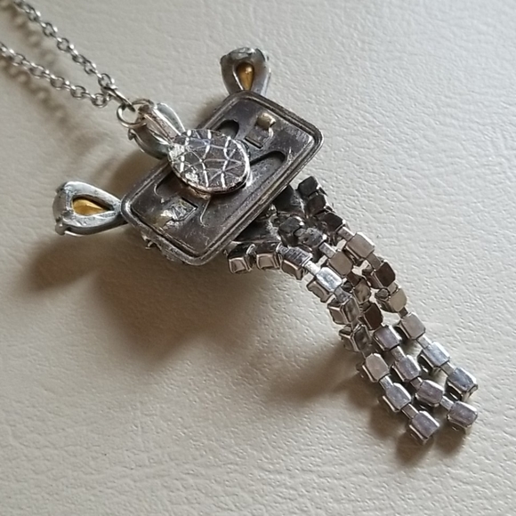 Repurposed Vintage Jewelry Assemblage Necklace - Picture 7 of 16